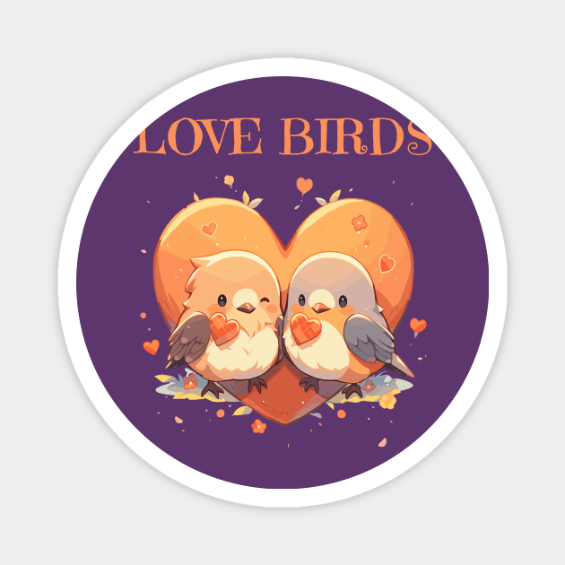 Love Birds Magnet by DemoArtMode